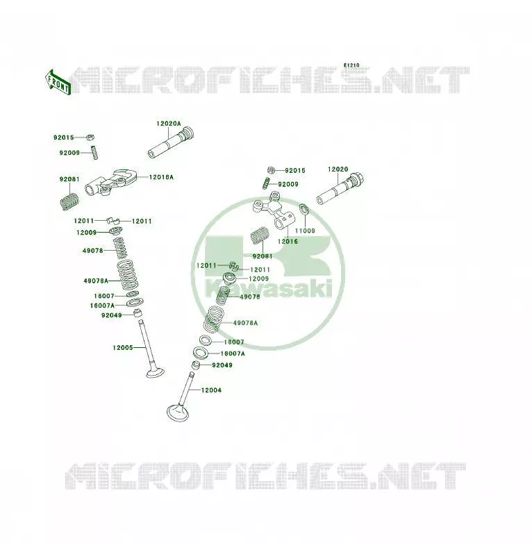 SOUPAPE Kawasaki QUAD 250 2000 KSF250  KSF250-A14