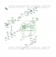 FOURCHETTE/BARRILLET DE SELECTION pour Kawasaki KFX250 2002