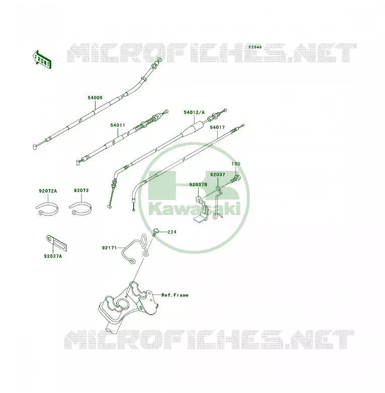 CABLES Kawasaki QUAD 250 2002 KSF250  KSF250-A16