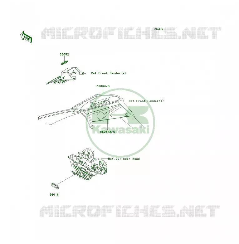STICKER Kawasaki QUAD 250 2002 KSF250  KSF250-A16