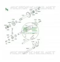 FOURCHETTE/BARRILLET DE SELECTION pour Kawasaki KSF250 2003