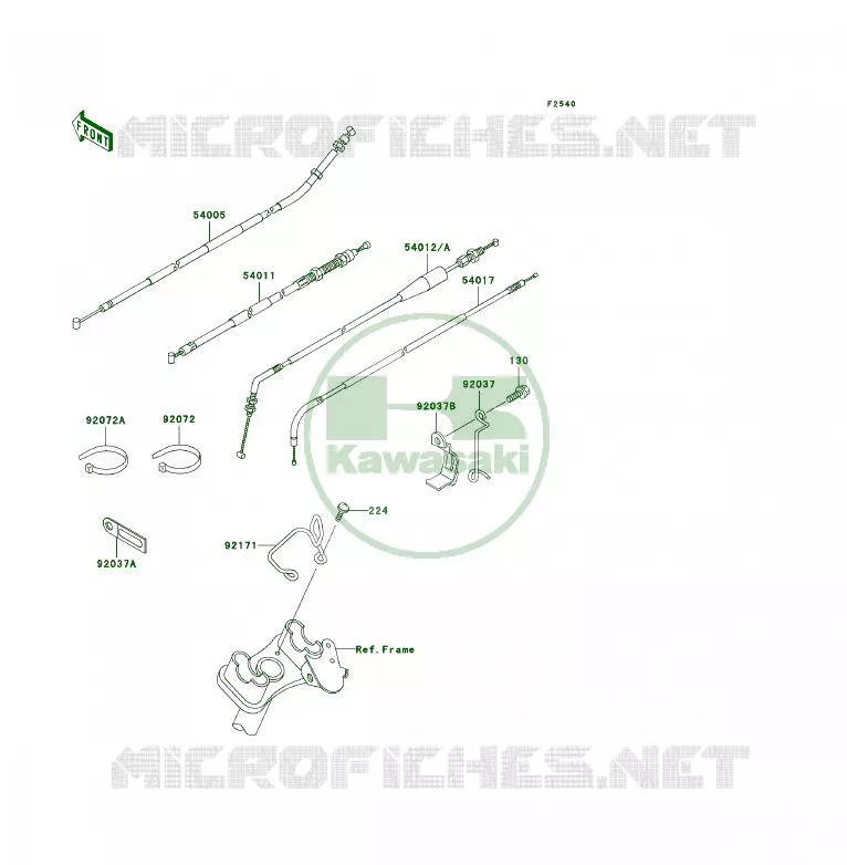 CABLES Kawasaki QUAD 250 2003 KSF250  KSF250-A17