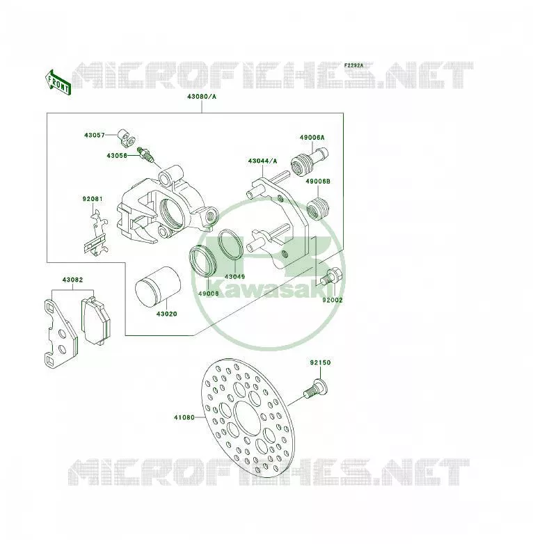 FREIN AVANT Kawasaki QUAD 250 2004 KSF250  KSF250-A18