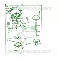 CARBURATEUR pour Kawasaki KSF250 1989