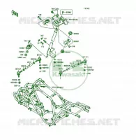 CH&Acirc;SSIS pour Kawasaki KSF250 1989