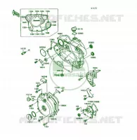 COUVERCLES MOTEUR pour Kawasaki KSF250 1989