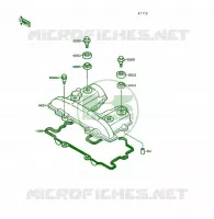 COUVRE CULASSE pour Kawasaki KSF250 1989