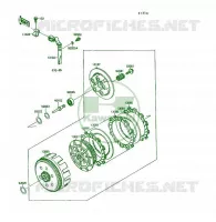 EMBRAYAGE pour Kawasaki KSF250 1989