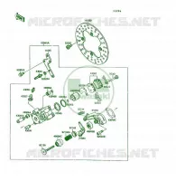 &Eacute;TRIER ARRI&Egrave;RE pour Kawasaki KSF250 1989