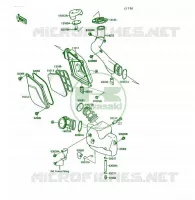 FILTRE &Agrave; AIR pour Kawasaki KSF250 1989