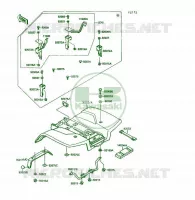 GARDE BOUE ARRI&Egrave;RE pour Kawasaki KSF250 1989