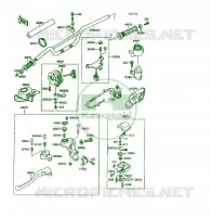 GUIDON pour Kawasaki KSF250 1989