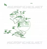 LABEL pour Kawasaki KSF250 1989