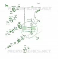 MECANISME DE KICK pour Kawasaki KSF250 1989