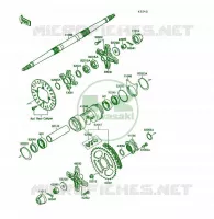 MOYEU ARRIERE pour Kawasaki KSF250 1989
