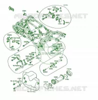 PIECE DE CADRE pour Kawasaki KSF250 1989