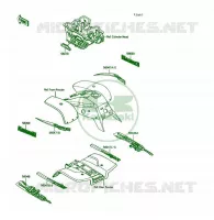 STICKER pour Kawasaki KSF250 1989