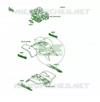 STICKER pour Kawasaki KSF250 1989