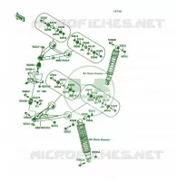 SUSPENSION pour Kawasaki KSF250 1989