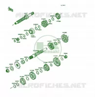 TRANSMISSION pour Kawasaki KSF250 1989