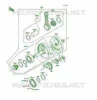 VILEBREQUIN pour Kawasaki KSF250 1989