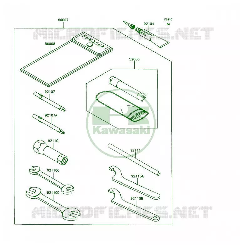 OUTIL Kawasaki QUAD 250 1992 KSF250  KSF250-A6