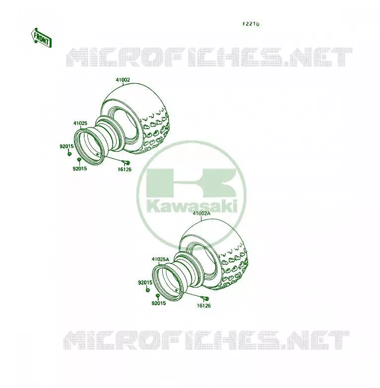 PNEUS Kawasaki QUAD 250 1992 KSF250  KSF250-A6