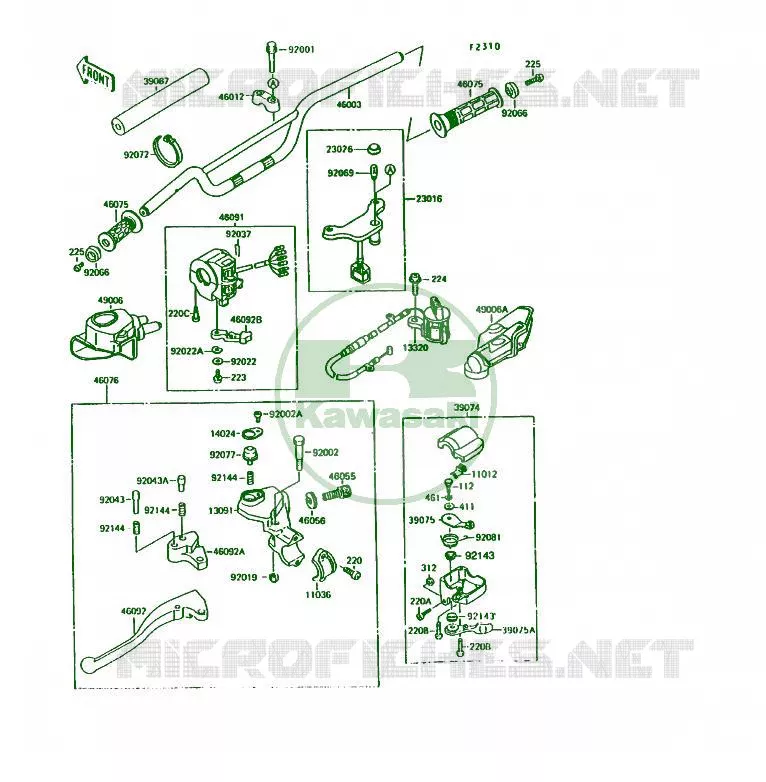 GUIDON Kawasaki QUAD 250 1995 KSF250  KSF250-A9