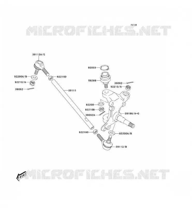 BRAS ARTICULE Kawasaki QUAD 400 2003 KFX400  KSF400-A1