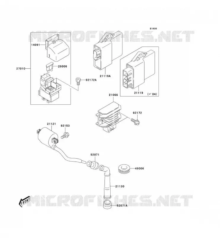 SYSTEME D&acute;ALLUMAGE Kawasaki QUAD 400 2003 KFX400  KSF400-A1