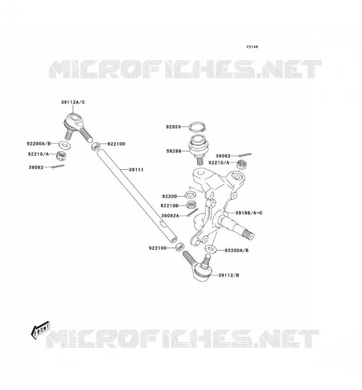 BRAS ARTICULE Kawasaki QUAD 400 2004 KFX400  KSF400-A2