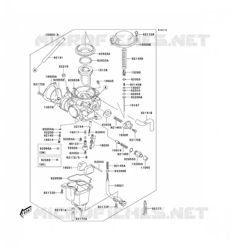 CARBURATEUR Kawasaki QUAD 400 2004 KFX400  KSF400-A2