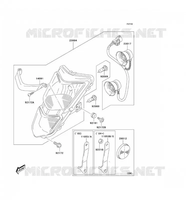 OPTIQUE(S) Kawasaki QUAD 400 2004 KFX400  KSF400-A2