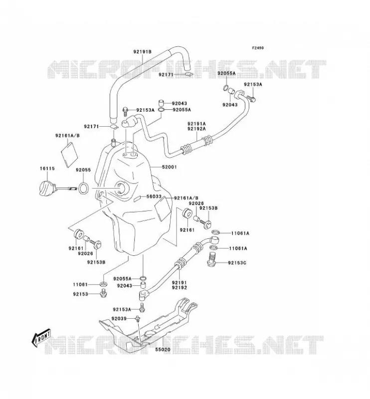 R&Eacute;SERVOIR D'HUILE Kawasaki QUAD 400 2004 KFX400  KSF400-A2