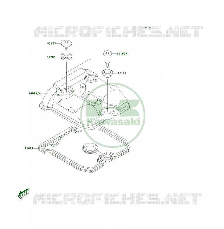 COUVRE CULASSE Kawasaki QUAD 400 2004 KFX400  KSF400-A2