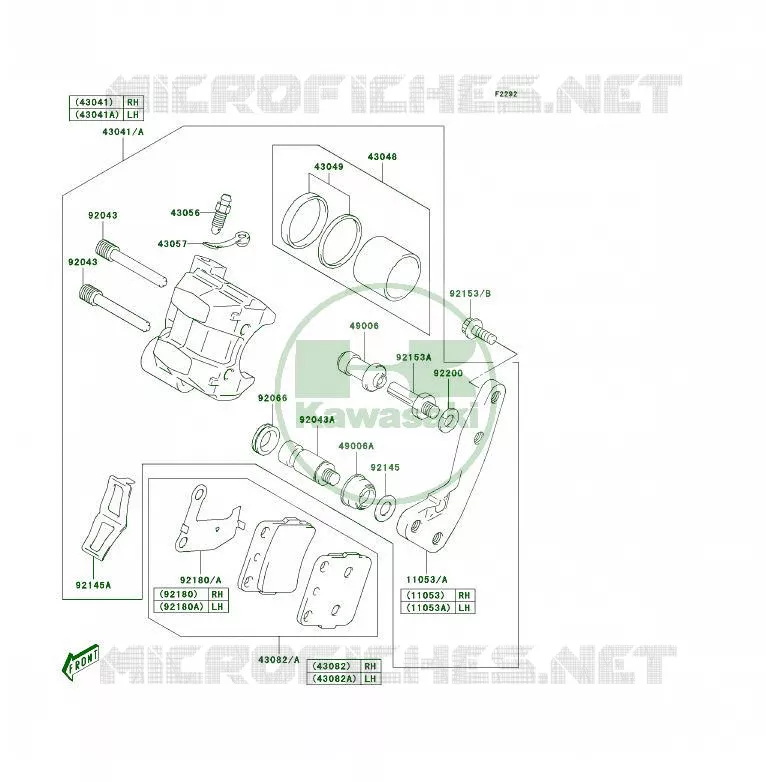 FREIN AVANT Kawasaki QUAD 400 2004 KFX400  KSF400-A2