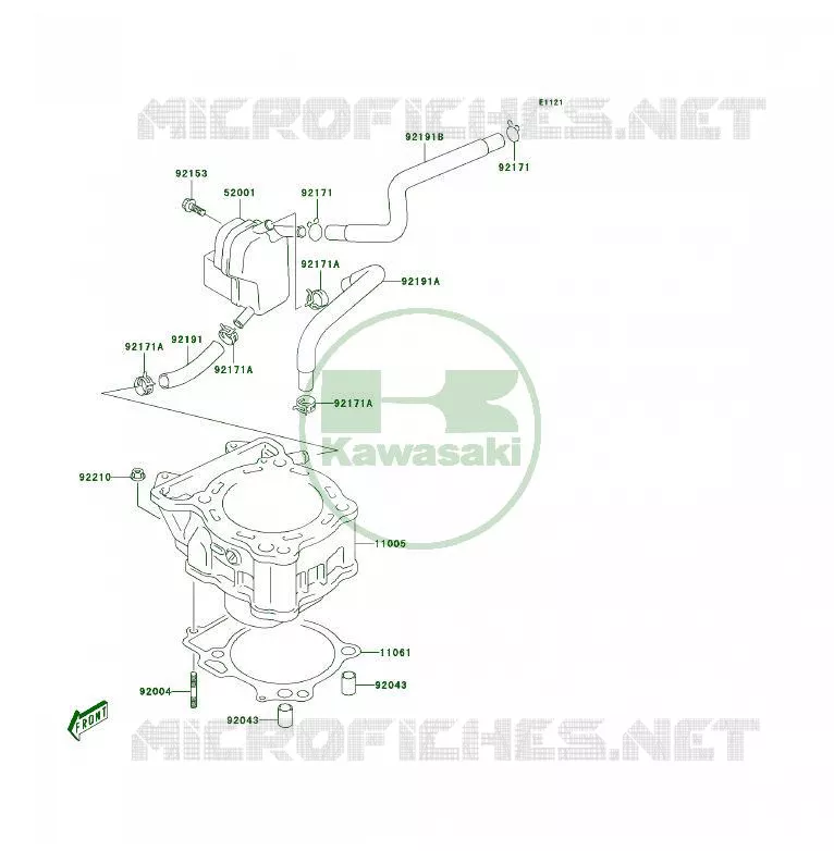 CYLINDRE Kawasaki QUAD 400 2006 KFX400  KSF400A6F