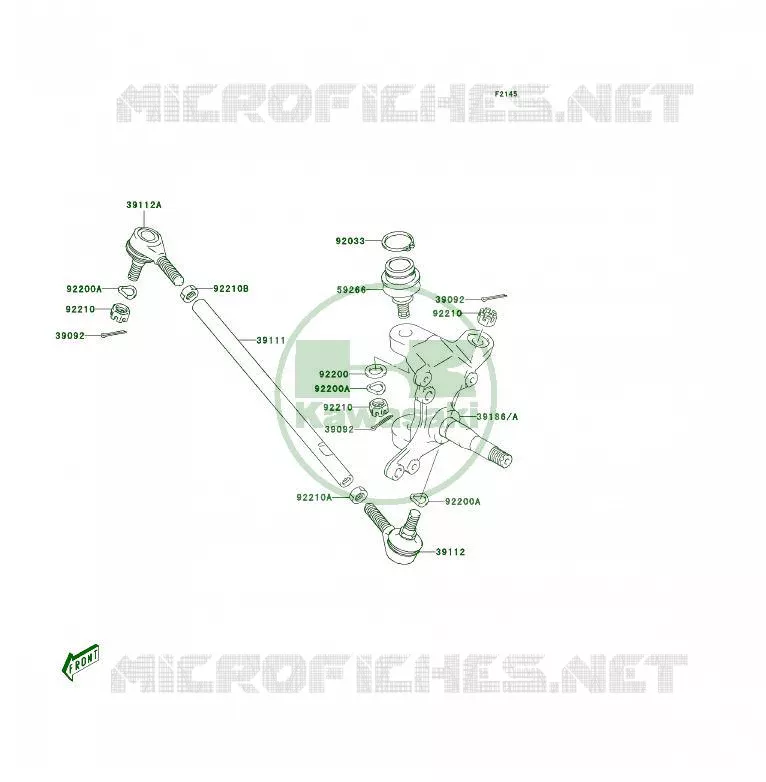 BRAS ARTICULE Kawasaki QUAD 400 2006 KFX400  KSF400A6F
