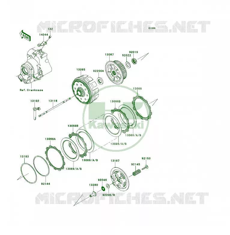 EMBRAYAGE Kawasaki QUAD 450 2008 KFX450R  KSF450B8F