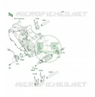 FOURCHETTE/BARRILLET DE SELECTION pour Kawasaki KFX450R 2008