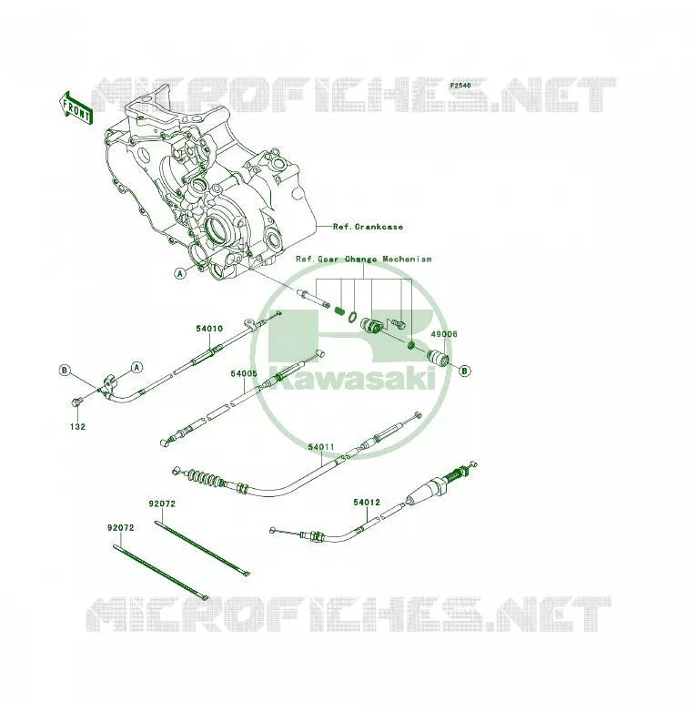 CABLES Kawasaki QUAD 450 2008 KFX450R  KSF450B8F