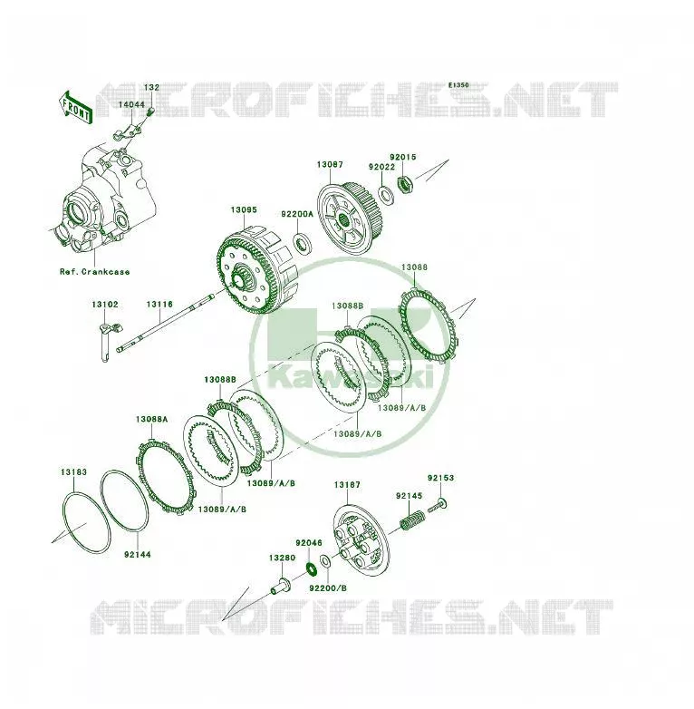 EMBRAYAGE Kawasaki QUAD 450 2008 KFX450R  KSF450B8F