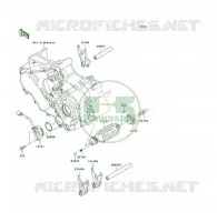 FOURCHETTE/BARRILLET DE SELECTION pour Kawasaki KFX450R 2008