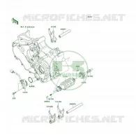 FOURCHETTE/BARRILLET DE SELECTION pour Kawasaki KFX450R 2008