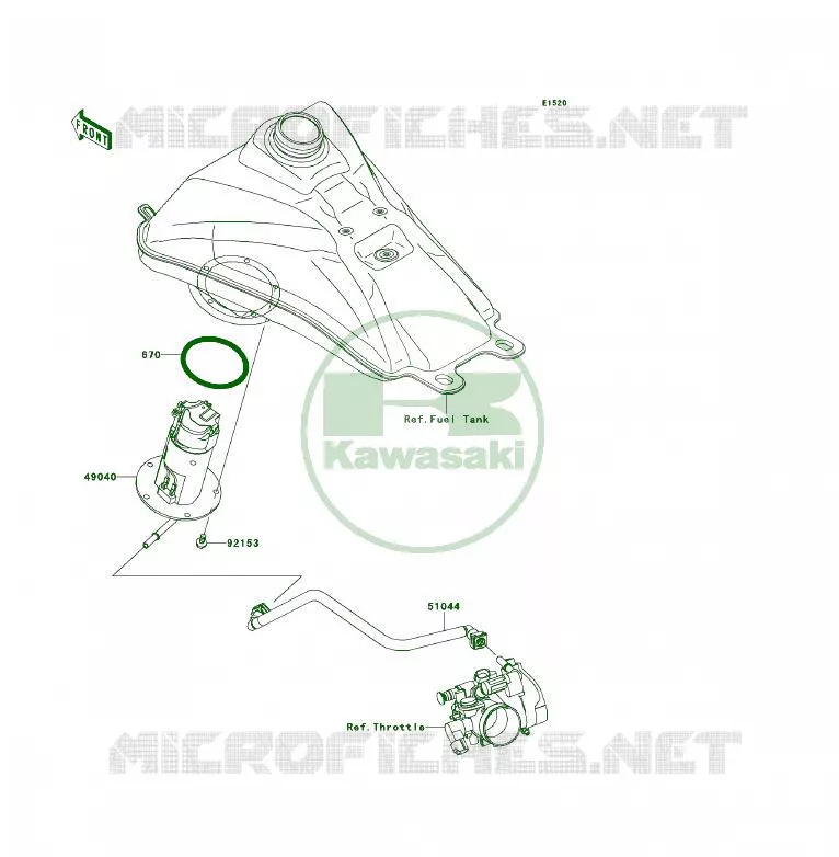 POMPE A ESSENCE Kawasaki QUAD 450 2009 KFX450R  KSF450B9F