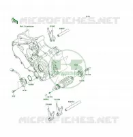FOURCHETTE/BARRILLET DE SELECTION pour Kawasaki KFX450R 2009