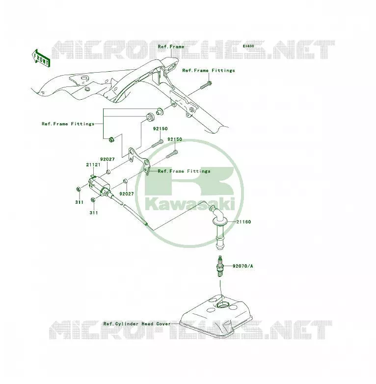 SYSTEME D&acute;ALLUMAGE Kawasaki QUAD 450 2009 KFX450R  KSF450B9F