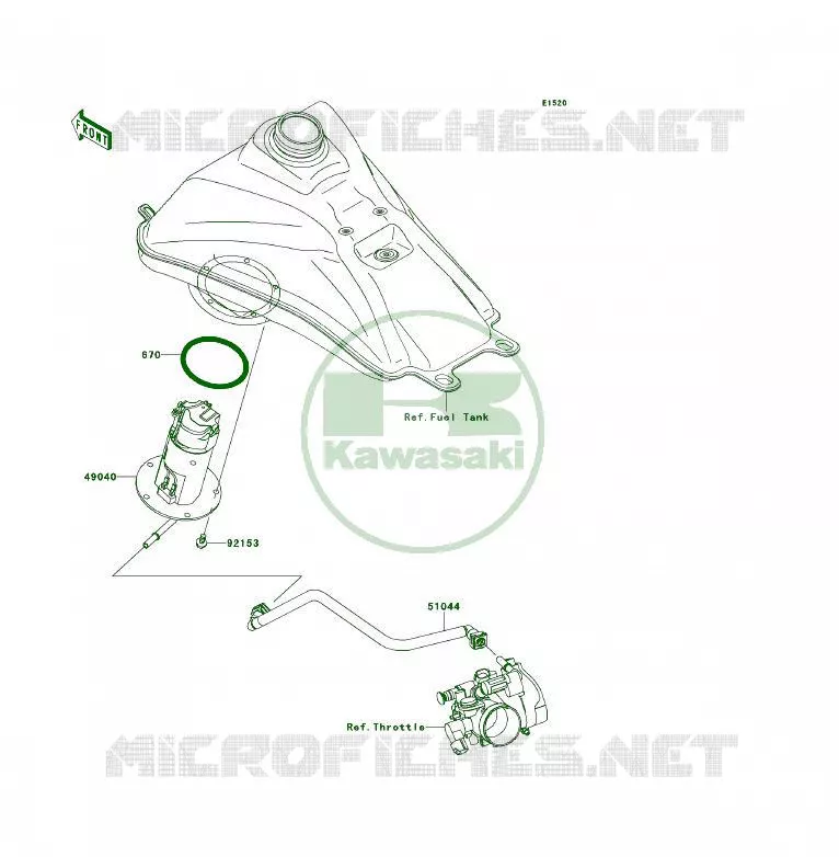 POMPE A ESSENCE Kawasaki QUAD 450 2010 KFX450R  KSF450BAF