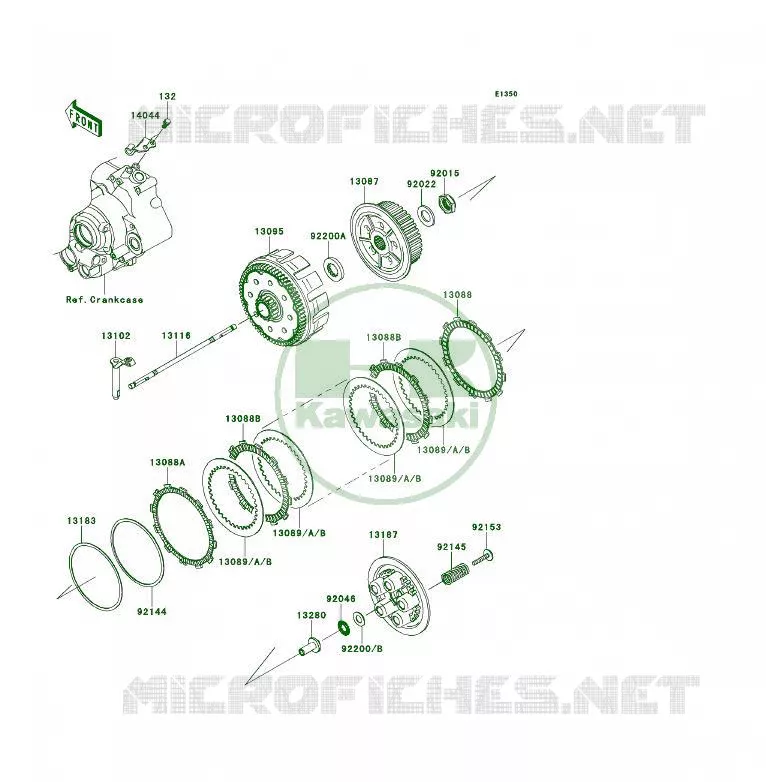 EMBRAYAGE Kawasaki QUAD 450 2010 KFX450R  KSF450BAF
