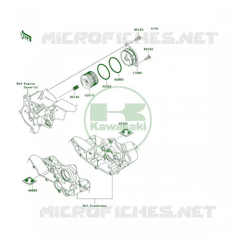 FILTRE &Agrave; HUILE Kawasaki QUAD 450 2011 KFX450R  KSF450BBF